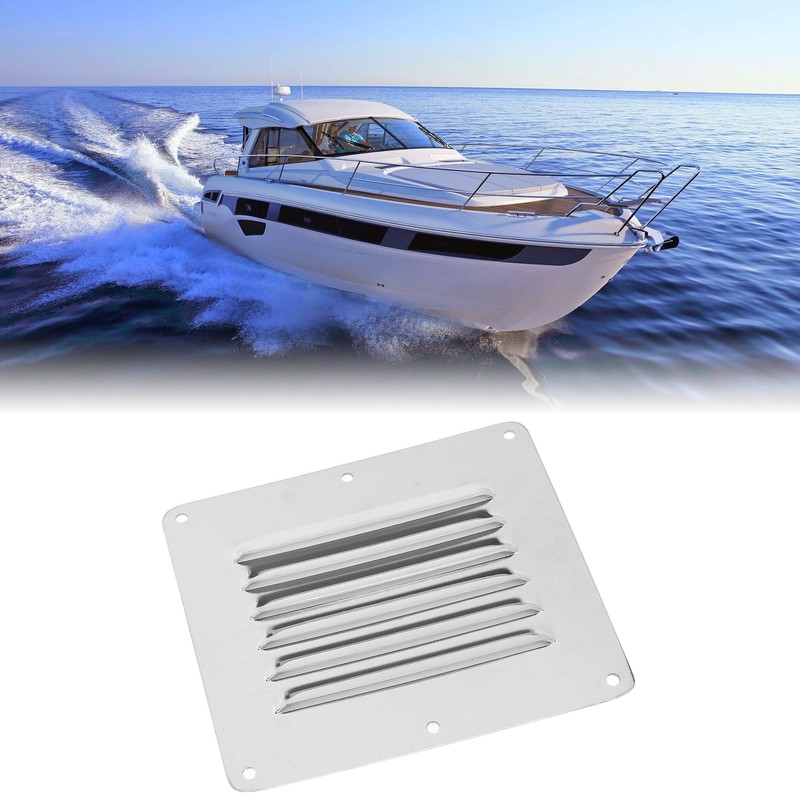 Boat Louvered Vent Rustproof 304 Stainless Steel Marine Ventilation Grille