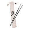 Gatuida 1 Set Stainless Design Chopsticks Set Reusable Non Slip