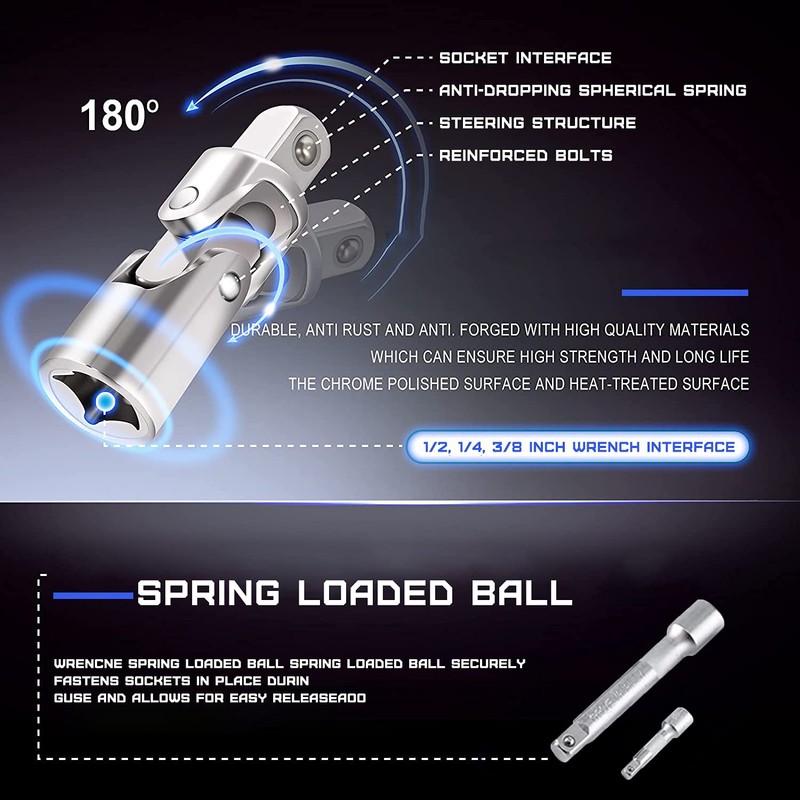 jar-owl 146 Piece Tool Kit, Drive Socket Set Auto Repair