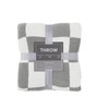 R.SHARE Grey and White Checkered Throw Blanket 50x70 Inch Reversible,