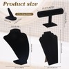 Leinuosen 5 Pcs Velvet Jewelry Display Set for V-shaped and