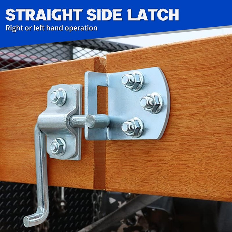Lonffery Trailer Gate Latch, 2 Pack Stake Bed Latches, Straight