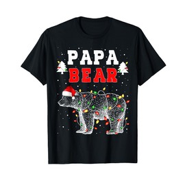Papa Bear Christmas Santa Family Matching Pajamas Women Men T-Shirt