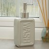Embossed WASH Soap Dispenser 300ml Ceramic Lotion Bathroom Kitchen Accessories