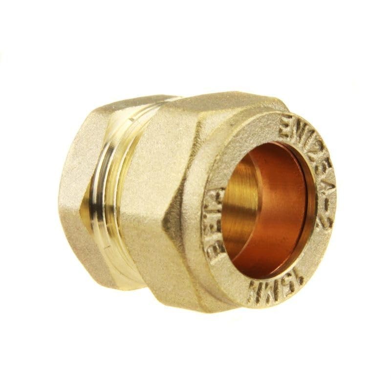 hep® 15mm Brass Compression End Cap Stop End WRAS Approved