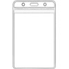 YENGON 5 Pcs Vertical ID Badge Holder, Premium Clear Plastic