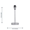 Polished Chrome Table Lamp or Bedside Light Base, Modern Design,