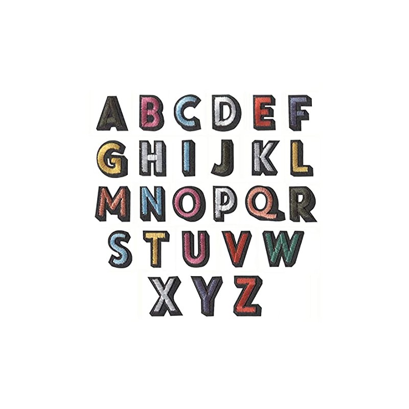 Tiardey 26 Pcs Alphabet Letter Patches - Embroidered Iron on