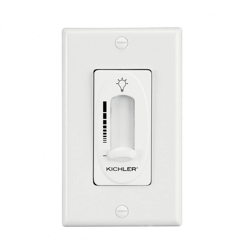 Kichler 337011WH Accessory Fan Light Dimmer Control, White, 5.5-Inch
