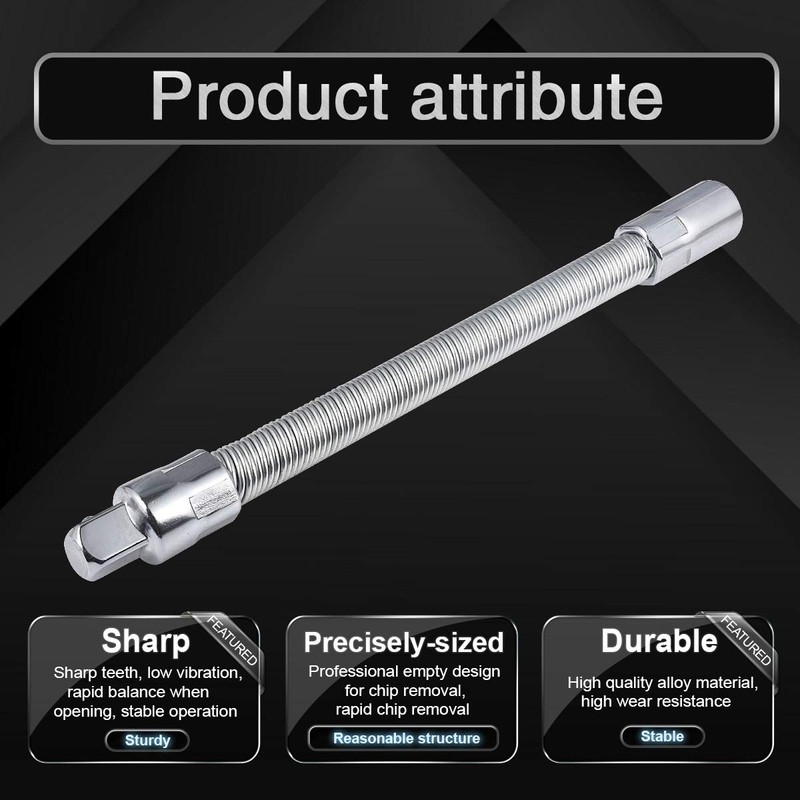 KATUR Flexible Socket Extension Ratchet, Flexible Extension Bar Set, Bendable