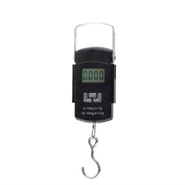 Luggage Scale, Up to 110 lbs (50 kg), Drag Checker Digital Scale with Fishing, Tare Function, High Definition Backlight, Travel, Luggage, Home Use, Suitcase Measurement, Sturdy and Durable, Black