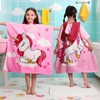 Uryxery Kids Hooded Poncho Towel - Pink Unicorn, 23.6×47.2in (60×120cm)