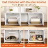 PETSITE Double Cat Litter Box Enclosure for 2 Cats, 58-Inch