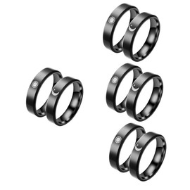 Healeved 4 Pairs Sun and Moon Promise Rings for Her and Him Engagement Wedding Jewelry His and Hers Matching Couples Rings for Love and Friendship present for Boyfriend Girlfriend