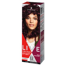 Schwarzkopf LIVE Colour Rich Burgundy, Semi-permanent hair colour, lasts up to 12 washes