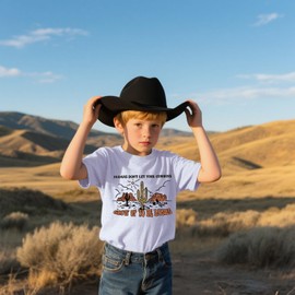 Toddler Western Cowboy Shirts Baby Boys Retro Rodeo Letters Print Short Sleeve Tee
