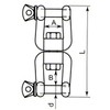 8mm Jaw and Jaw Swivel - A4 (Marine Grade) Stainless