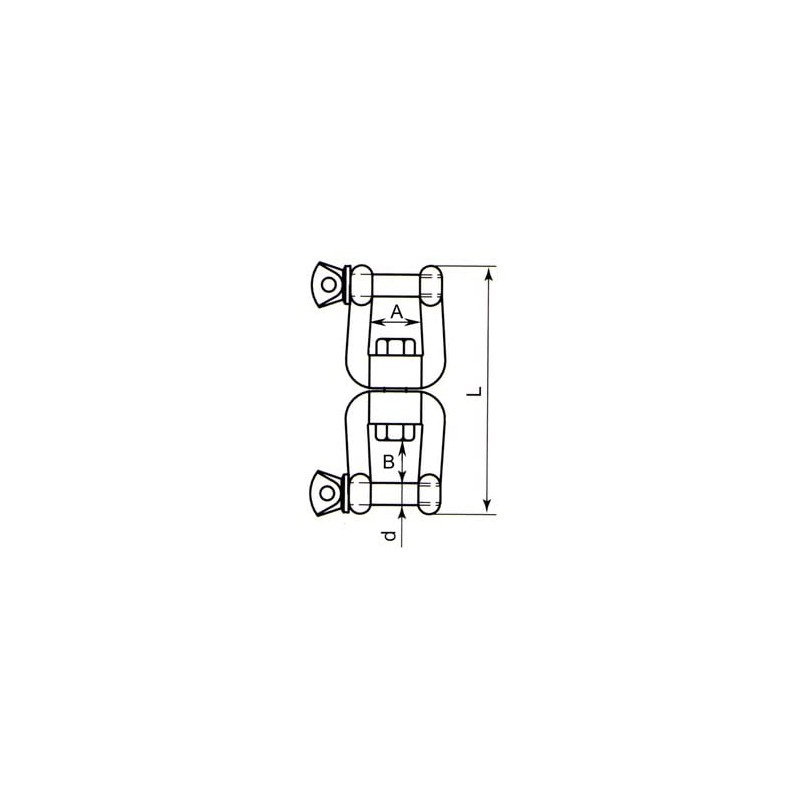 8mm Jaw and Jaw Swivel - A4 (Marine Grade) Stainless