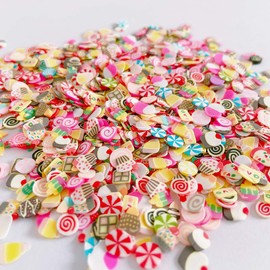 EHOPE 3000 PCS Clay Slices Fruit Nail Art Slices for DIY 3D Polymer Slices Making Polymer Clay Slices for Nail Art（Cake Slices）