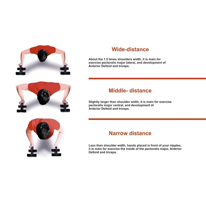 Push Up Bars for Men & Women (Red)