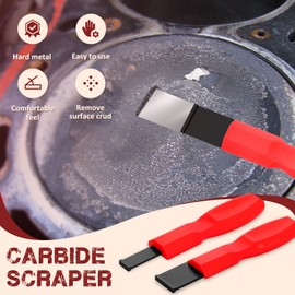 Carbide Scraper Set Ergonomic Carbide Gasket Scraper Enduring Scraper Carbide Tool Rust Removal Carbide Scraper Gasket Removal Carbide Scraper for Gasket Rust Carbon Fulasun ZiWZzEi(Gules)