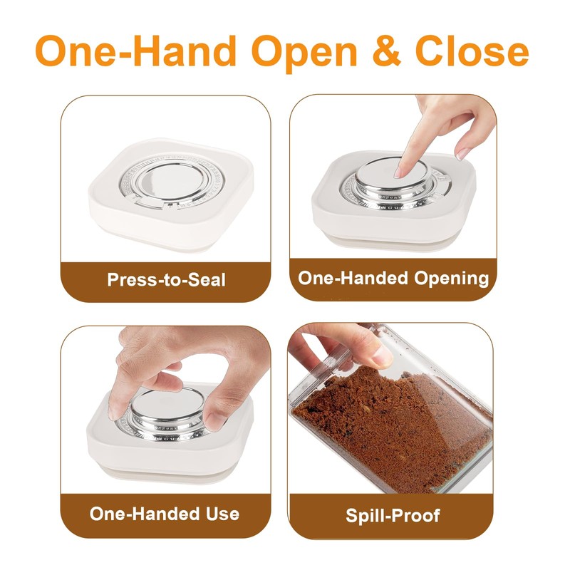 TekCuby Brown Sugar Keeper Container, Airtight Brown Sugar Container with