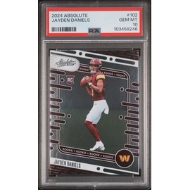Graded 2024 Panini Absolute Jayden Daniels #102 Rookie RC Football Card PSA 10 Gem Mint