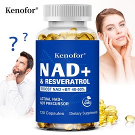 NAD+ & Resveratrol Complex Supplement - Real NAD+ non-precursor - Cellular energy and antioxidant support - Healthy aging management, 1 piece, 120 servings / NAD+ & 레스베라트롤 복합보충제 - 리얼 NAD+ 비전구체 - 세포 에너지 및 항산화 지원 - 건강한 노화 관리, 1개, 120회분