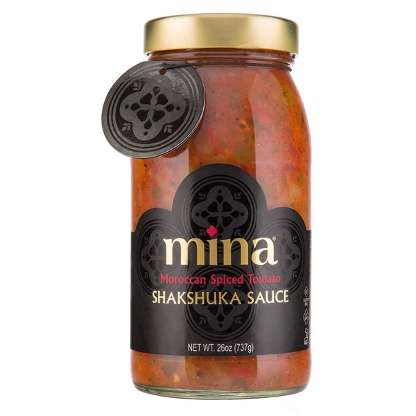 Mina Shakshuka Tomato Sauce, Savory Marinara Sauce Crafted with Moroccan Herbs and Spices, Perfect as Pasta Sauce, Keto Food, No Sugar Added (26 Ounce)