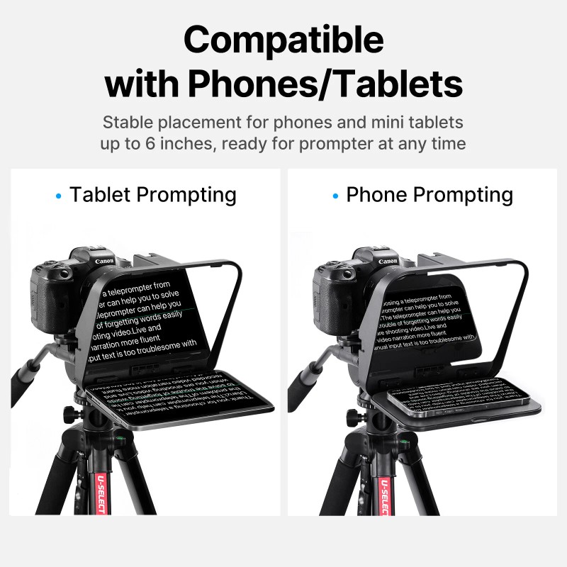 Ulanzi RT02 Universal Teleprompter Prompter for DSLR Camera Phone Tablet