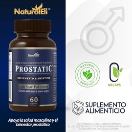 Prostatic  Frmula Avanzada para el Bienestar Masculino con Resveratrol, Zinc y Licopeno  60 Cpsulas 500mg                                             