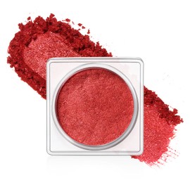 Bloody Red Cream Eyeshadow DE'LANCI- Long-Lasting Shimmer & Waterproof, Highly Pigmented, Blendable Metallic Red Eye Shadow, Vegan & Travel-Friendly, Finger Application