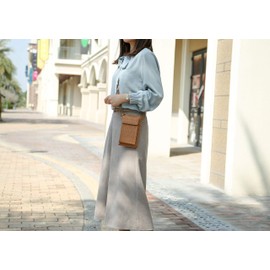 MKF CollectionCrossbody Cellphone Handbag for Women Wallet Purse – PU Leather Multi Pockets Clutch Bag, Wristlet Strap Tan Brown by Mia k