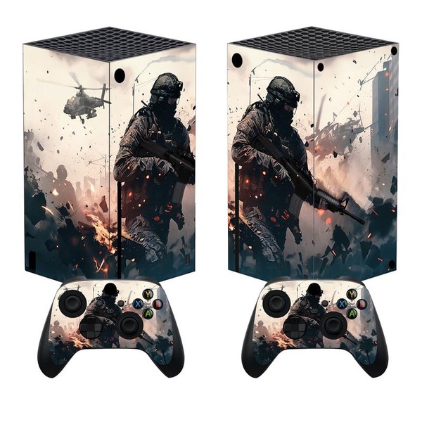 PlayVital Skin for Xbox Series X, Sticker Vinyl Skins Protective Film Design Film Accessory for Xbox Series X Console Controller Lonely Vanguard