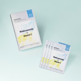 Mediheal Derma Synergy Wrapping Mask Trace Toning (Madecasoside 메디힐 더마 시너지 랩핑 마스크 흔적토닝 (마데카소사이드X비타민C), 1매, 14개