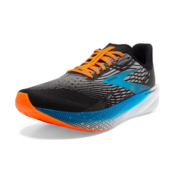 Brooks Men’s Hyperion Max Neutral Running Shoe - Black/Grey/Orange Clown