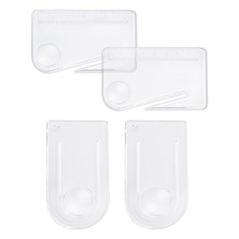 Letter Opener with Loupe Ruler Magnifier Lightweight Safe and 2 Sheets 3x Magnification Magnifier Bookmark Paper Clip (Set of 4) MAGDEPO