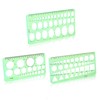 3PCS Circle Template，Plastic Circle Stencils, Geometric Circle Template for Drawing,