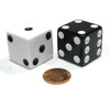 Set of 2 Inverse D6 25mm Large Opaque Jumbo Dice