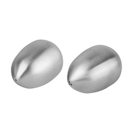 LABRIMP 2pcs Shaped Stainless Steel Condiment Bottles and Design for Salt Pepper Toothpicks for Kitchen Decor and Table Use