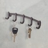 iDesign York Lyra Wall-Mounted Key Holder, Metal Key Hooks Strip