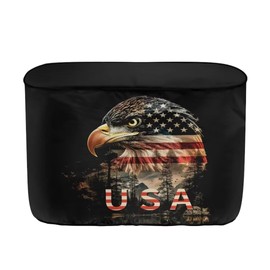 FUIALDOLG Propane Gas Tank Cover for Camper Eagle American Flag Patriotic Cylinder Cover Fits 20lb Dual Propane Tanks Waterproof for Travel Trailer