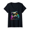 Womens Hamster DJ V-Neck T-Shirt