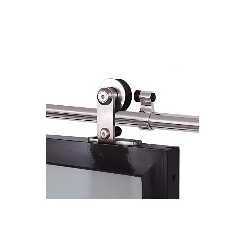 CCJH 10FT/120'' Stainless Steel Sliding Track Barn Door Hardware Kit