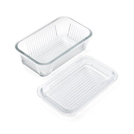 Gemco Multi Function Butter Dish, 6-Inch, Clear