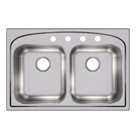 Elkay Pergola Drop-In Stainless Steel 33 in. 4-Hole Single Bowl Kitchen Sink