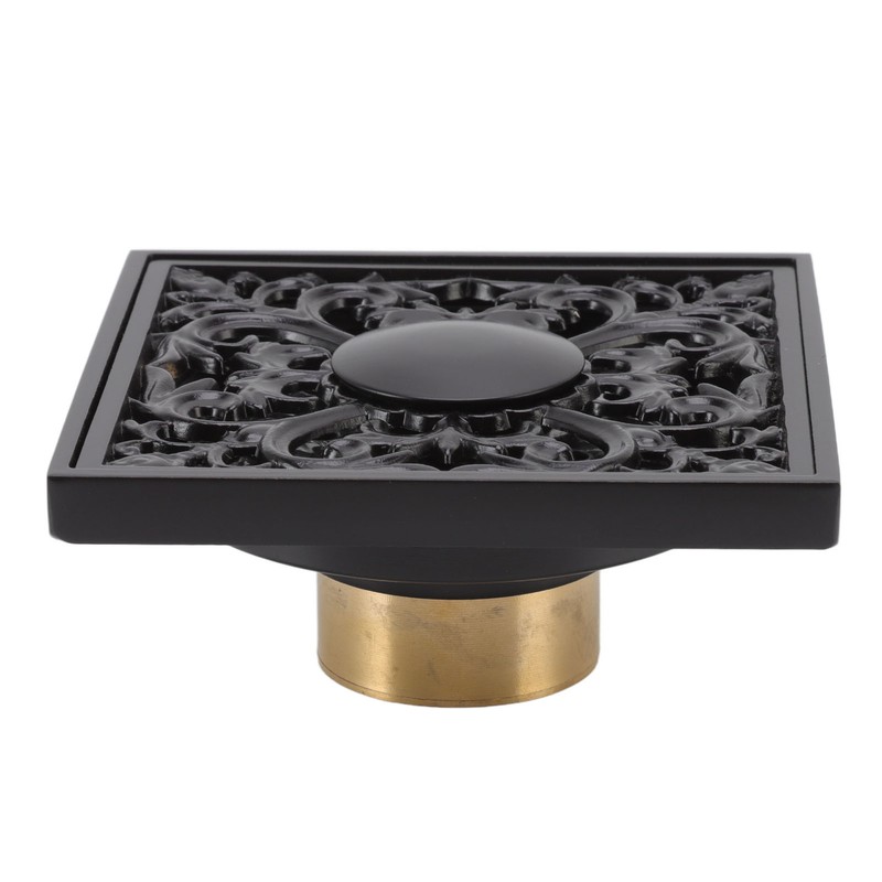 Floor Drain Quadrate Antique European Style Copper Stainless Steel Odor