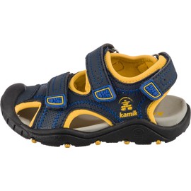 Kamik Boy's Seaturtle 2 Sport Sandal, Navy Citrus, 5