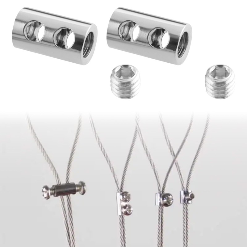 EMSea 20Pcs Rope Clamps Rope Connectors Fittings Code Lock Rope