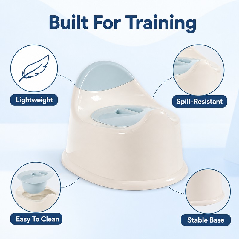 Toddler Potty Training Toilet Seat for Kids - Lightweight Spill-Proof